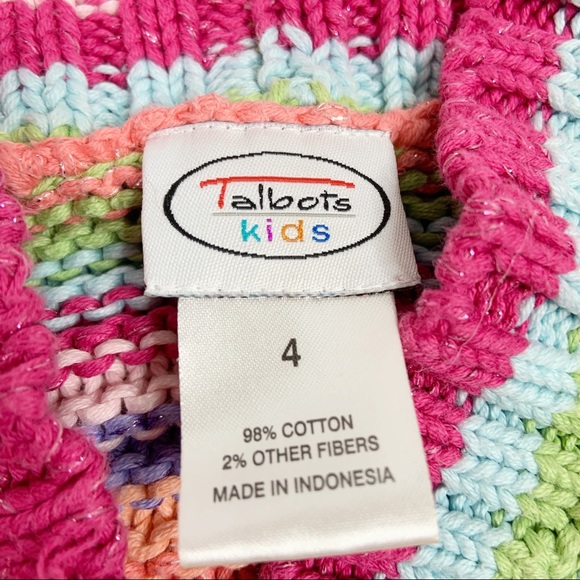 Talbots | Shirts & Tops | Talbots Kids Size 4y Multicolored Sweater ...